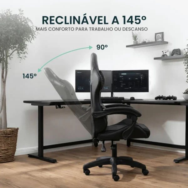 cadeira03 Cadeira Gamer Wells Preta Healer